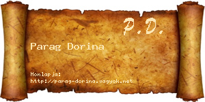 Parag Dorina névjegykártya